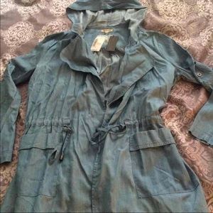 May & July Love Culture Blue Jacket Small NWT